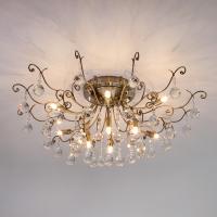 Потолочная люстра Eurosvet Vita 10042/12 античная бронза/прозрачный хрусталь. Фото №1