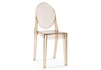Пластиковый стул Victoria clear brown фото Пластиковый стул Victoria clear brown. Фото №1