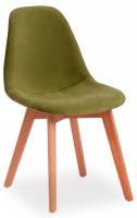Стул Secret De Maison CINDY SOFT (mod. C1021F1) вельвет/дерево , 53 х 45 х 81 см , зеленый (HLR 54)/натуральный (поставляется по 4 шт). Фото №1