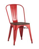 Стул TOLIX WOOD красный глянцевый. Фото №1