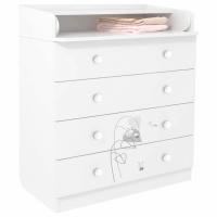 Комод пеленальный Polini kids French 1580 Amis, белый. Фото №1