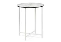 Журнальный стол Манеттия стекло мрамор золото / белый фото Журнальный стол Манеттия стекло мрамор золото / белый