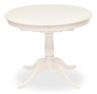 Стол раскладной Siena ( SA-T4EX) дерево гевея/мдф, 90+30х90х75см, ivory white (слоновая кость 2-5). Фото №1