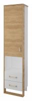 Сити СТЛ.336.02 Шкаф 1 дв. с 2-мя ящ. Бело-серый/Дуб небраска