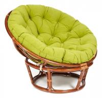 Кресло PAPASAN  23/01 W /с подушкой/ Pecan (орех), флок Олива, 23. Фото №1