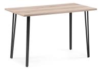 Стол деревянный Денвер Лофт 120 25 мм дуб делано светлый / черный матовый фото Стол деревянный Денвер Лофт 120 25 мм дуб делано светлый / черный матовый