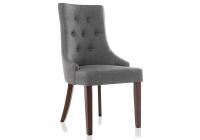 Стул деревянный Elegance dark walnut / fabric grey. Фото №1