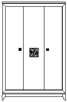 Шкаф для одежды Сабрина ММ-302-01/03Б (альба). Фото №2