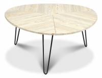 Стол журнальный WEBSTER МДФ/металл, 80*75*35,5 см, Скания натуральная (ножки черные)