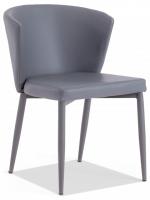 Стул AMY ( mod 09)  металл, PU, 57x52.5x75, серый (поставляется по 2 шт)