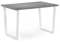 Стол деревянный Лота Лофт 120 25 мм белый матовый / бетон