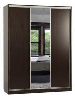 Шкаф-купеБассо 1-600* (полкиСлева) венге. Фото №1