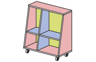 Тумба мобильная с открытыми полками Силуэт. Фото №2