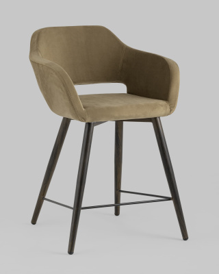 Стул полубарный Саймон велюр капучино. Фото