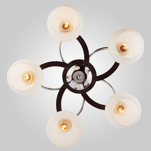 Потолочная люстра Eurosvet Larion 9654/5 хром/венге. Фото №2