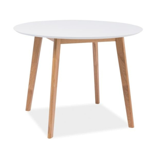 MOSSOIIBD90 Стол круглый SIGNAL MOSSO II, белый, 90x90. Фото №1