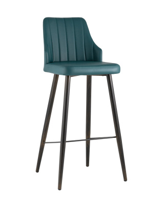 Стул барный Коналл экокожа темно-синий. Фото