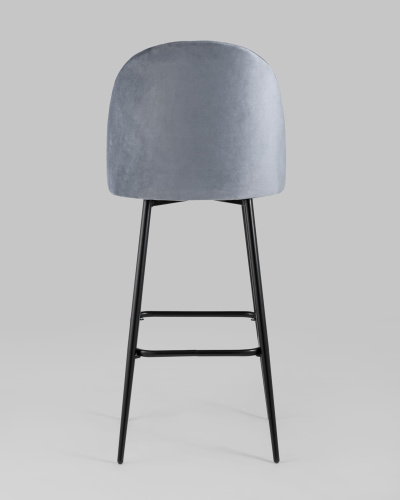 Стул барный Марсель велюр серый. Фото №6