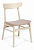 CT 8804 Стул Rabat с мягким сиденьем дерево гевея, 52,5*46,5*78см, античный белый, ткань бежевая (FG22616-16) (поставляется по 4 шт)