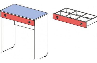 Стол с ящиком Силуэт. Фото