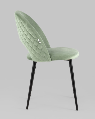 Стул Меган велюр с ромбами фисташковый. Фото №4