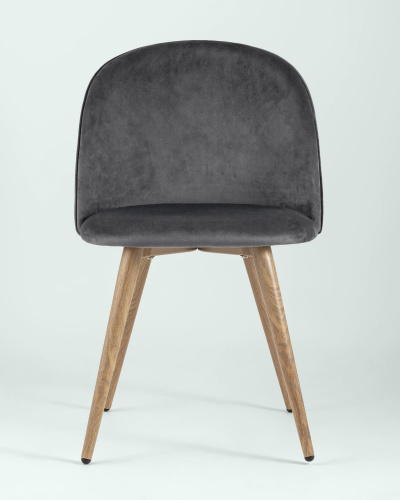 Стул Лион велюр с ромбами серый. Фото №5