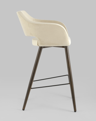 Стул барный Саймон велюр бежевый. Фото №4