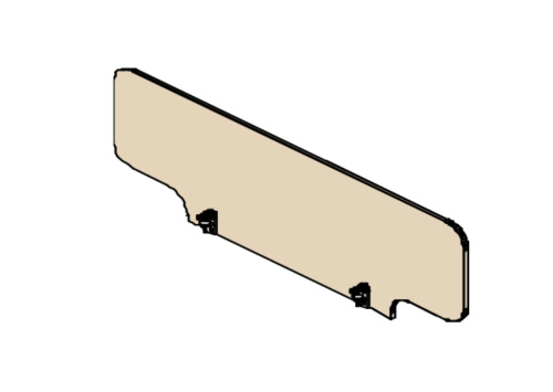 Экран настольный фигурный  (крепление на столешницу) Европа Лайт. Фото №1