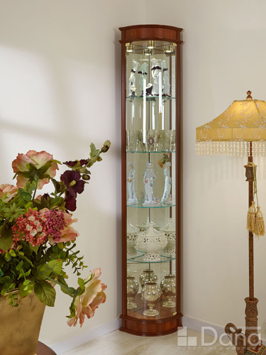 Витрина угловая №781  пекан. Фото №1