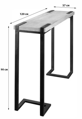 Консоль Loft №1 Дуб Табак. Фото №3