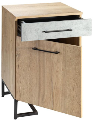 Тумба для обуви с ящиком Loft Дуб натур/Бетон. Фото №5