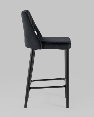 Стул полубарный Диего велюр черный. Фото №4