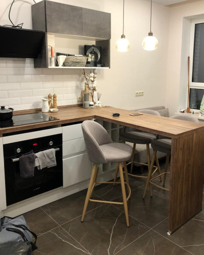 Барный стул 373B бежевый/дерево. Фото №12