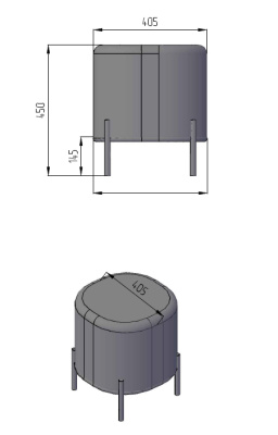 Пуф малый Gawaii Тем серый фото Пуф малый Gawaii Тем серый. Фото №3