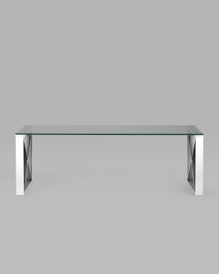 Журнальный стол 120*60 КРОСС серебро. Фото