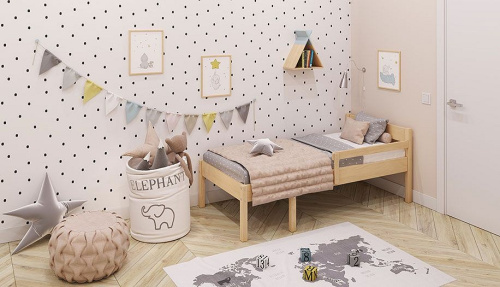 Кровать Polini Kids Simple, коричневый. Фото №8