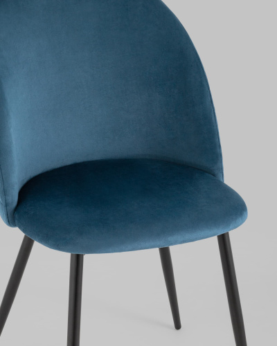 Стул Lilly велюр сине-зеленый. Фото №9