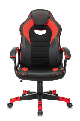 Кресло игровое Zombie GAME 16 черный/красный текстиль/эко.кожа крестовина пластик. Фото