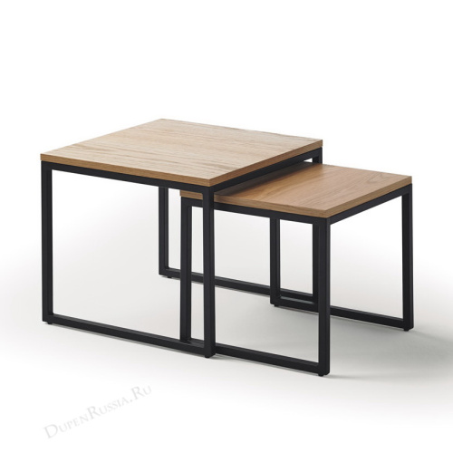 Комплект из двух квадратных столиков CT-907 Дуб. Фото №3