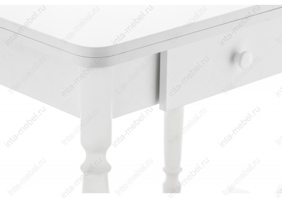 Стол деревянный Брентон с ящиком белый глянец фото Стол деревянный Брентон с ящиком белый глянец. Фото №4