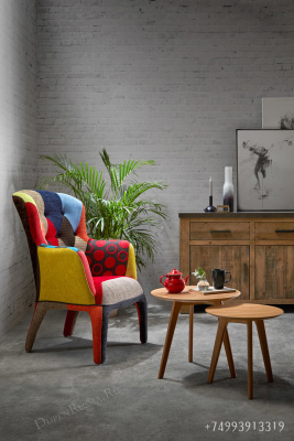 Комплект из двух круглых столиков CT-911 Дуб фото Комплект из двух круглых столиков CT-911 Дуб. Фото №4