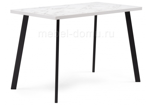 Стол деревянный Тринити Лофт 120 25 мм сабия / черный матовый. Фото №1