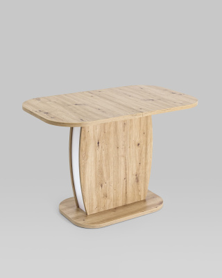 Стол Barrel 110-145*70 дуб/белый. Фото №3