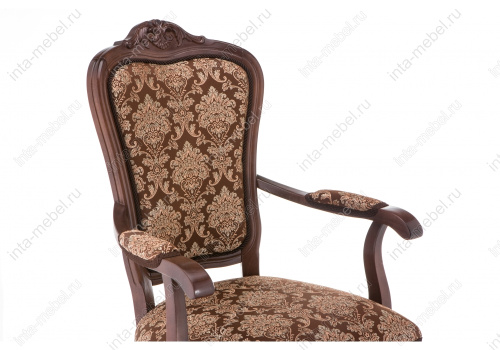 Стул деревянный Руджеро с мягкими подлокотниками орех / шоколад. Фото №9
