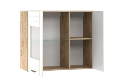 Шкаф навесной НМ 011.29-01 Livorno, Софт Панакота, Дуб Бунратти. Фото