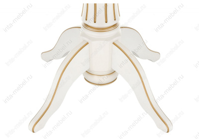 Стол деревянный Павия молочный с золотой патиной. Фото №4