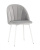 Стул Логан велюр светло-серый белые ножки фото Стул Логан велюр светло-серый белые ножки. Фото №1