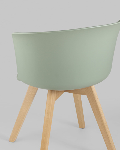 Стул Blossom с подушкой серо-зеленый. Фото №8