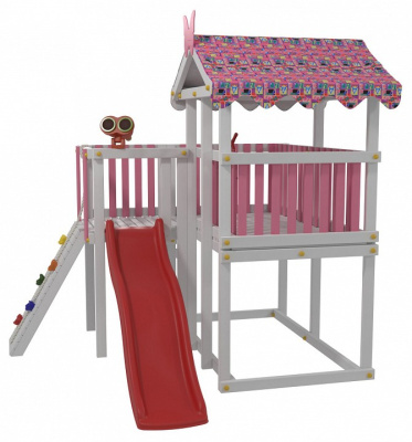 Комплекс игровой ДК4Р, розовый, серый. Фото
