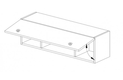 Шкаф навесной с открыванием фасада вверх Силуэт фото Шкаф навесной с открыванием фасада вверх Силуэт. Фото №3